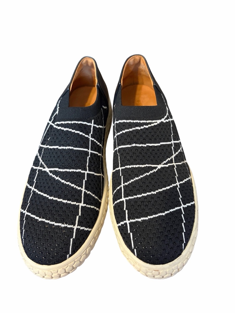 L’Amour Des Pieds Zhondra Knit Black White Slip On Comfort Shoe Sneaker 8.5 - Picture 7 of 9